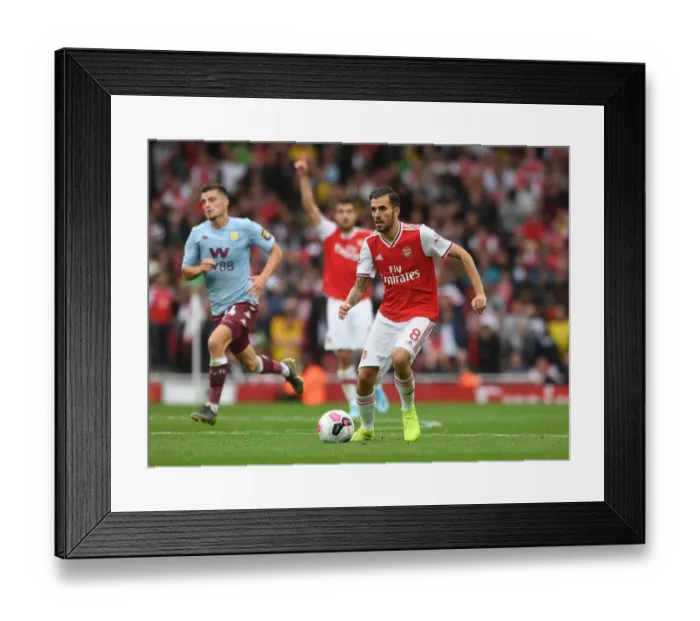 Framed Print : Dani Ceballos in Action: Arsenal vs. Aston Villa (Premier League 2019-20)