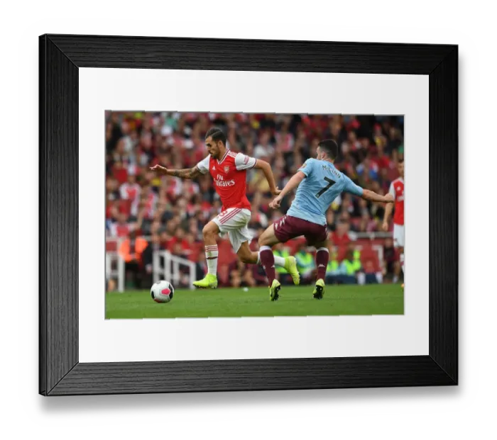 Framed Print : Arsenal vs Aston Villa: Dani Ceballos vs John McGinn Clash in Premier League Showdown Framed Print : Arsenal vs Aston Villa: Dani Ceballos vs John McGinn Clash in Premier League Showdown