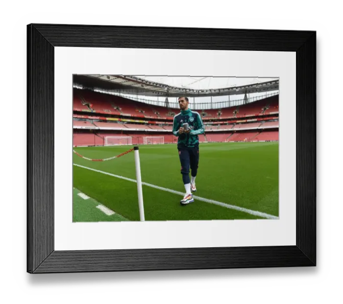 Framed Print : Arsenal's Dani Ceballos Readies for Battle: Arsenal vs. Aston Villa Showdown (September 2019)