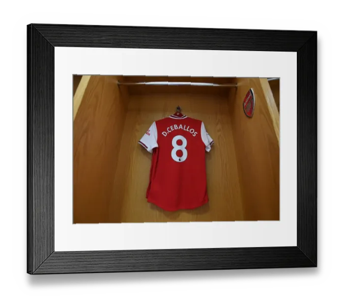 Framed Print : Arsenal's Dani Ceballos Readies Up: Arsenal vs Aston Villa (2019-20)