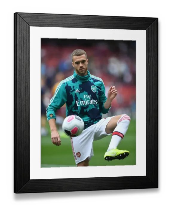 Framed Print : Calum Chambers Gears Up for Arsenal vs. Aston Villa Clash (2019-20 Premier League)