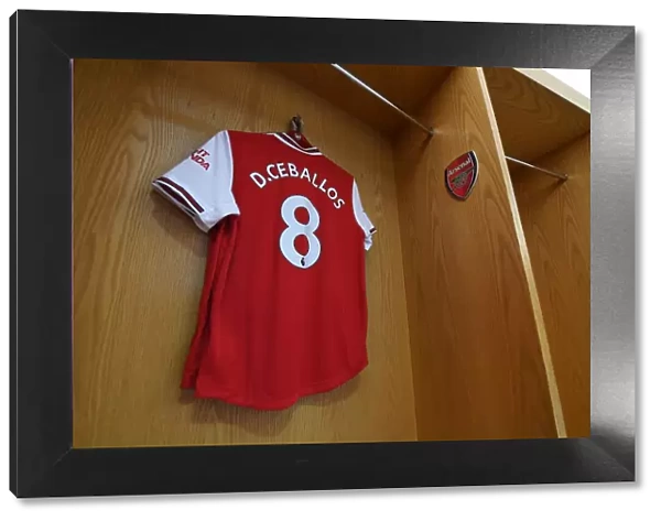 Arsenal's Dani Ceballos Prepares for Action: Arsenal vs Aston Villa (2019-20)