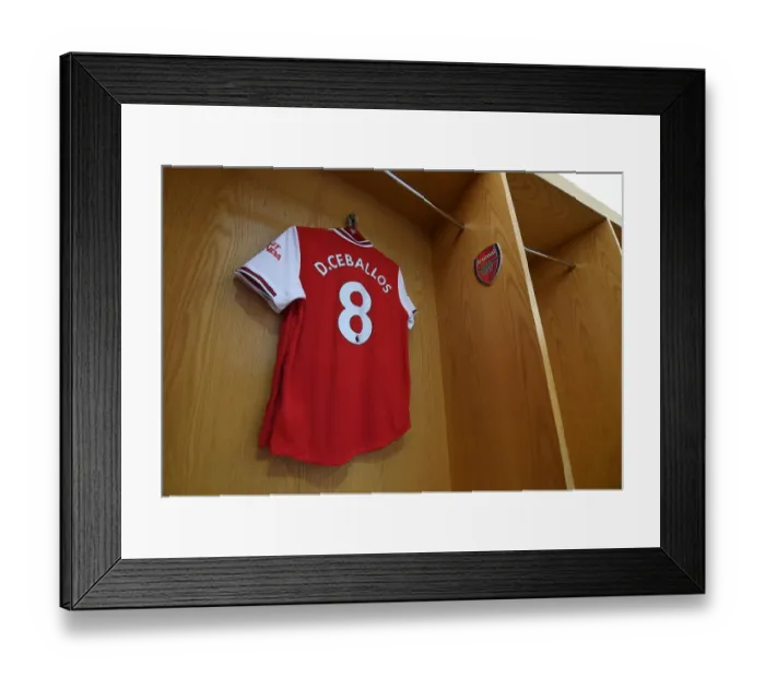 Framed Print : Arsenal's Dani Ceballos Prepares for Action: Arsenal vs Aston Villa (2019-20)