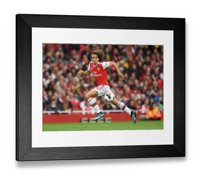 Framed Print : Guendouzi in Action: Arsenal vs. Aston Villa, Premier League 2019-20