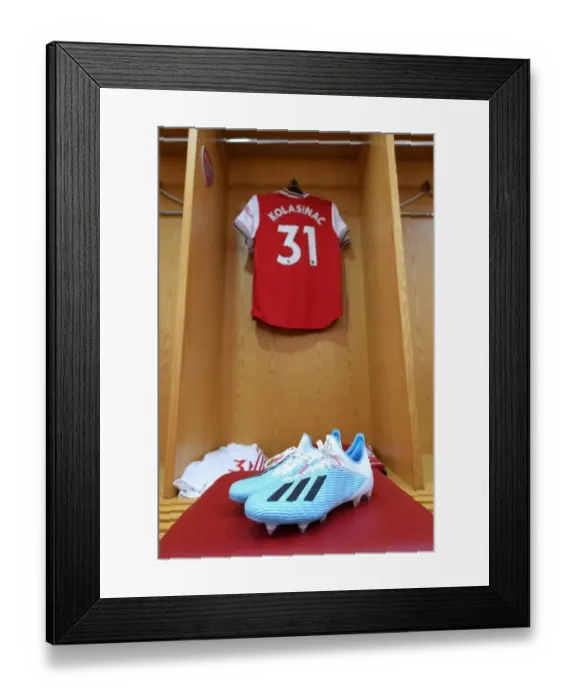 Framed Print : Sead Kolasinac (Arsenal) boots Framed Print : Sead Kolasinac (Arsenal) boots