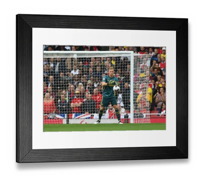 Framed Print : Bernd Leno (Arsenal). Arsenal 3:2 Aston Villa