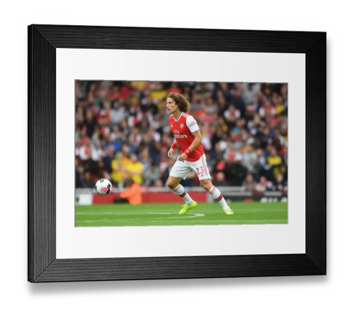 Framed Print : David Luiz in Action: Arsenal vs. Aston Villa (2019-20 Premier League)