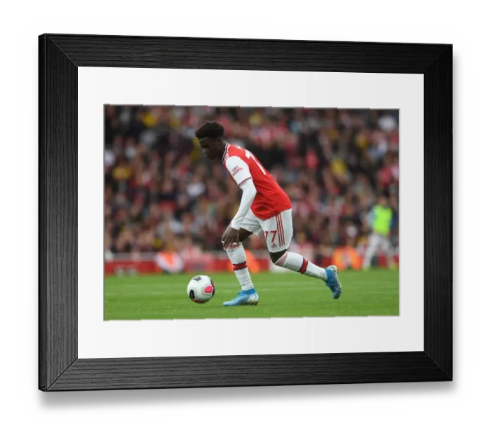 Framed Print : Arsenal's Bukayo Saka in Action against Aston Villa, Premier League 2019-20 Framed Print : Arsenal's Bukayo Saka in Action against Aston Villa, Premier League 2019-20
