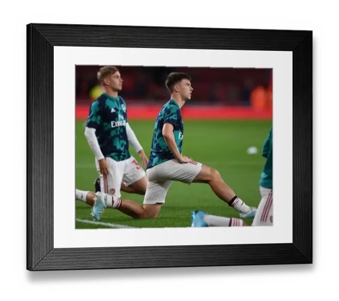 Framed Print : Arsenal's Kieran Tierney Prepares for Carabao Cup Clash Against Nottingham Forest Framed Print : Arsenal's Kieran Tierney Prepares for Carabao Cup Clash Against Nottingham Forest