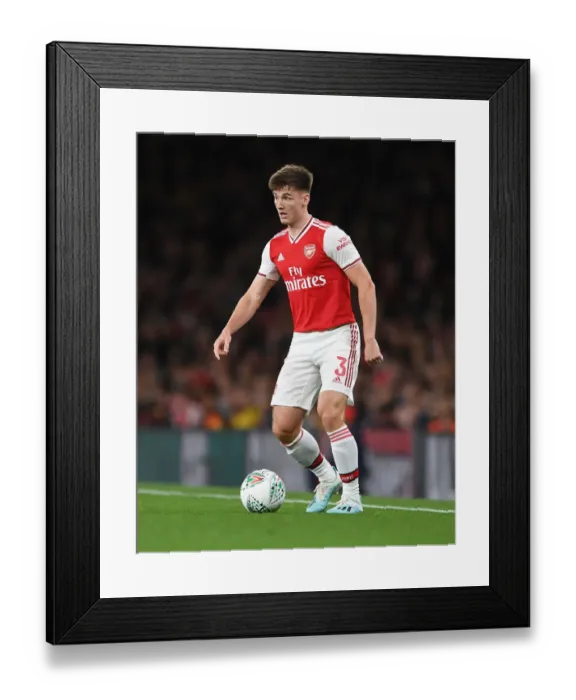 Framed Print : Arsenal's Kieran Tierney in Action during Carabao Cup Clash Against Nottingham Forest