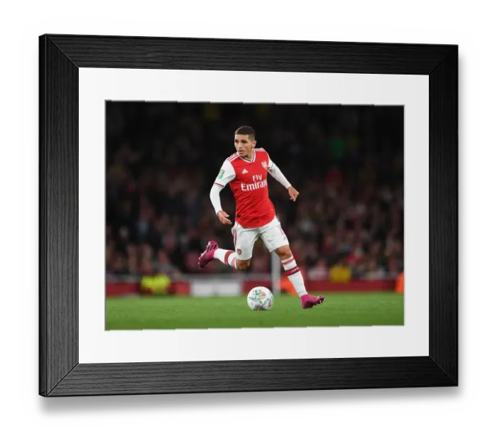 Framed Print : Torreira in Action: Arsenal vs. Nottingham Forest, Carabao Cup 3rd Round, 2019-20
