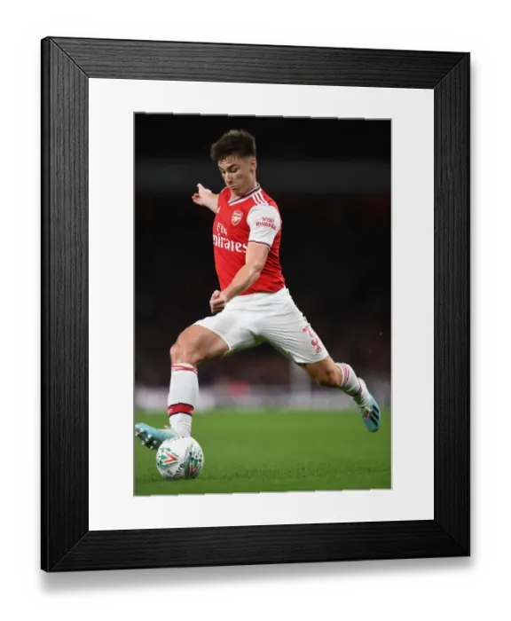 Framed Print : Arsenal's Kieran Tierney Shines in Carabao Cup Triumph over Nottingham Forest Framed Print : Arsenal's Kieran Tierney Shines in Carabao Cup Triumph over Nottingham Forest