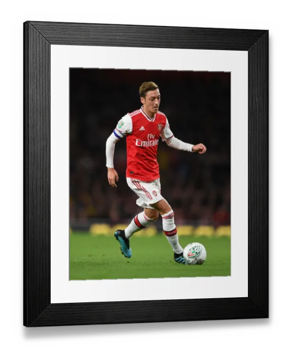Framed Print : Arsenal's Mesut Ozil in Action against Nottingham Forest in Carabao Cup Third Round