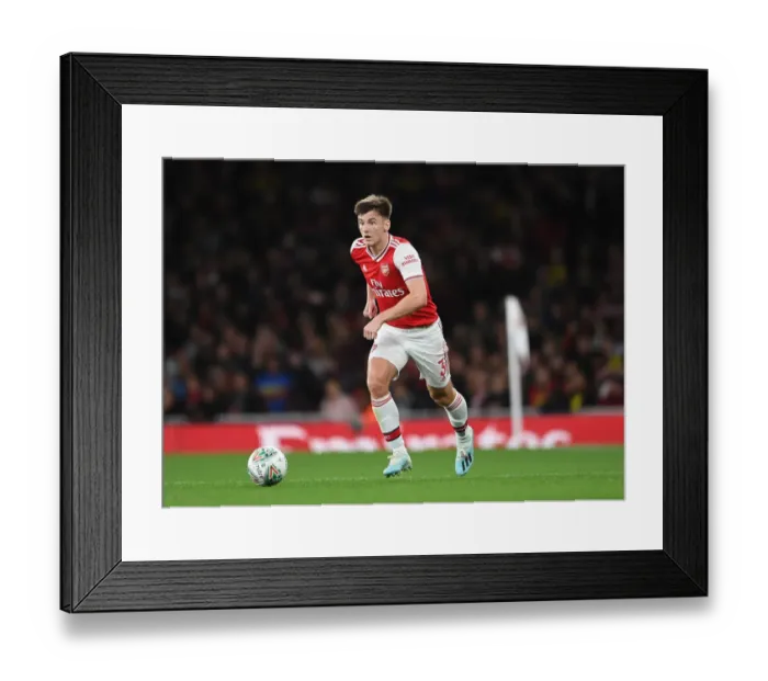 Framed Print : Arsenal's Kieran Tierney Shines in Carabao Cup Triumph Over Nottingham Forest Framed Print : Arsenal's Kieran Tierney Shines in Carabao Cup Triumph Over Nottingham Forest