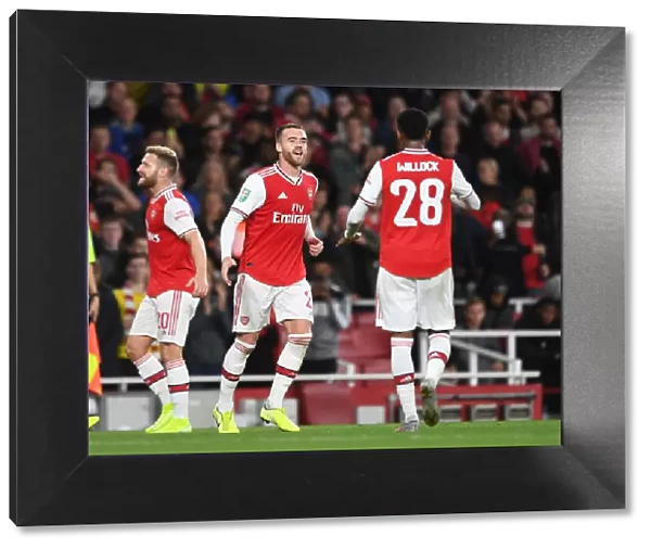 Arsenal Celebrates First Goal Against Nottingham Forest in Carabao Cup Third Round