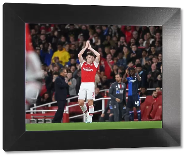 Arsenal's Kieran Tierney Applauds Fans After Carabao Cup Win vs. Nottingham Forest