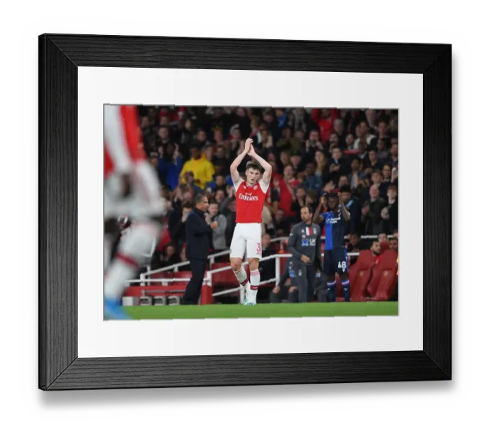 Framed Print : Arsenal's Kieran Tierney Applauds Fans After Carabao Cup Win vs. Nottingham Forest Framed Print : Arsenal's Kieran Tierney Applauds Fans After Carabao Cup Win vs. Nottingham Forest