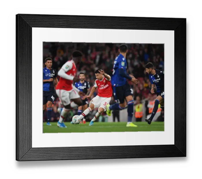 Framed Print : Martinelli Scores Fifth: Arsenal Crushes Nottingham Forest in Carabao Cup