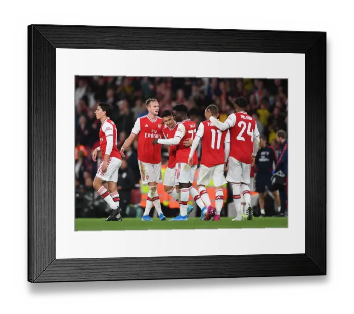 Framed Print : Arsenal's Martinelli Scores Fifth Goal in Carabao Cup Victory over Nottingham Forest