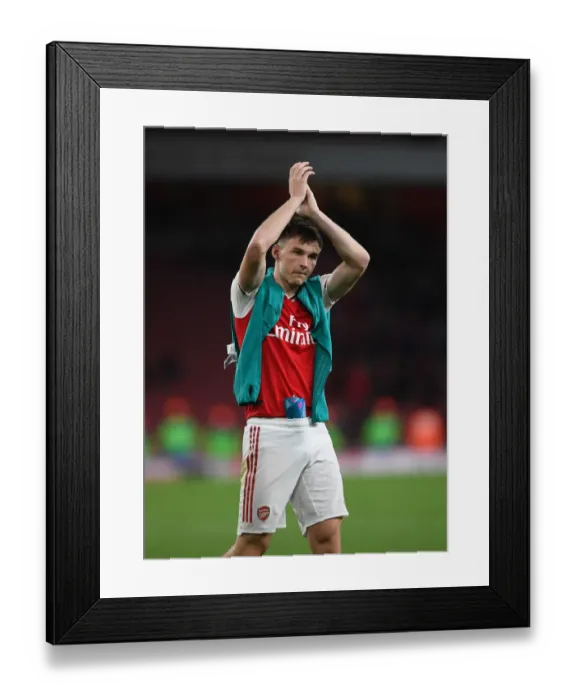 Framed Print : Arsenal's Kieran Tierney Reacts After Carabao Cup Victory Over Nottingham Forest Framed Print : Arsenal's Kieran Tierney Reacts After Carabao Cup Victory Over Nottingham Forest
