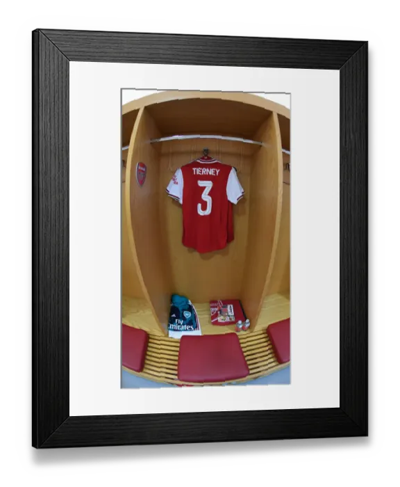 Framed Print : Arsenal's Kieran Tierney: Pre-Match Routine in the Emirates Changing Room (2019-20 Carabao Cup 3rd Round vs Nottingham Forest) Framed Print : Arsenal's Kieran Tierney: Pre-Match Routine in the Emirates Changing Room (2019-20 Carabao Cup 3rd Round vs Nottingham Forest)