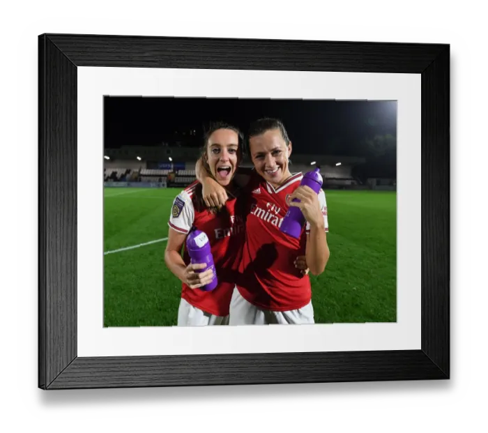 Framed Print : Arsenal Women Celebrate UEFA Champions League Triumph Over Fiorentina
