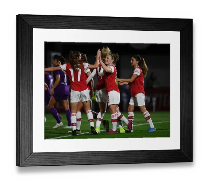 Framed Print : Arsenal Women's Champions League Victory: Kim Little Scores in Win Against Fiorentina