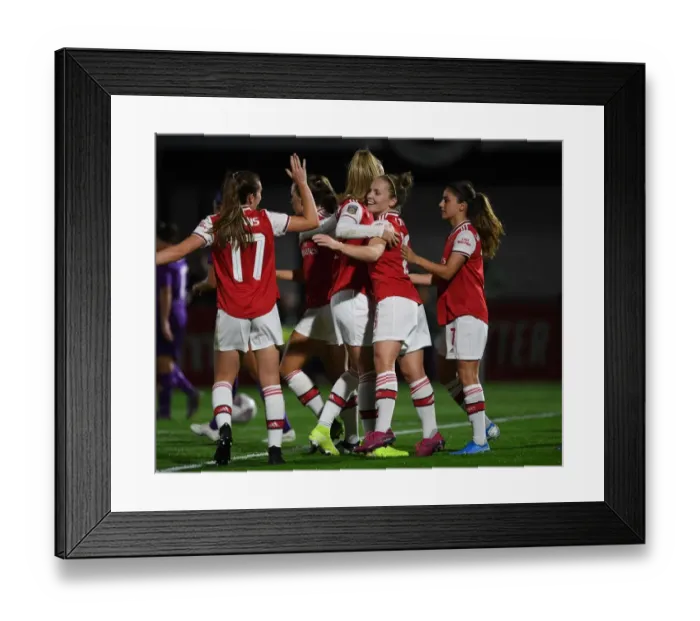 Framed Print : Arsenal Women's Champions League Triumph: Kim Little Scores the Winning Goal Framed Print : Arsenal Women's Champions League Triumph: Kim Little Scores the Winning Goal