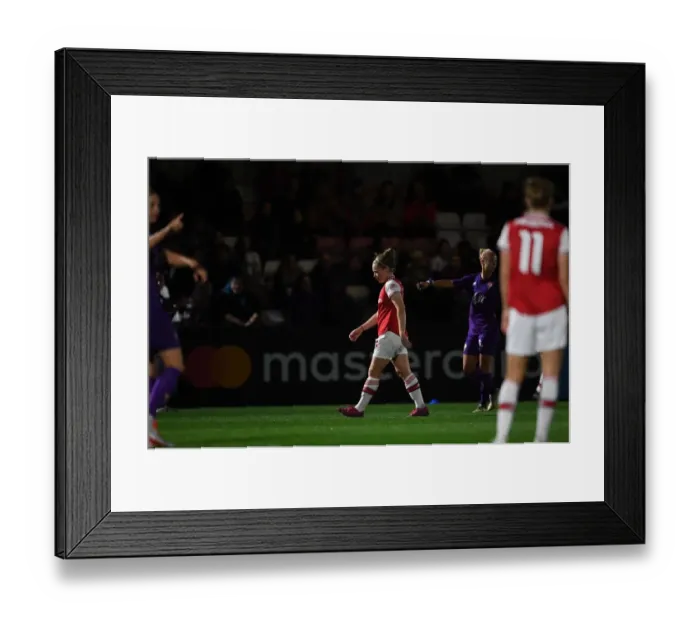 Framed Print : Mastercard Ad Board. Arsenal Women 2:0 Fiorentina Women Framed Print : Mastercard Ad Board. Arsenal Women 2:0 Fiorentina Women