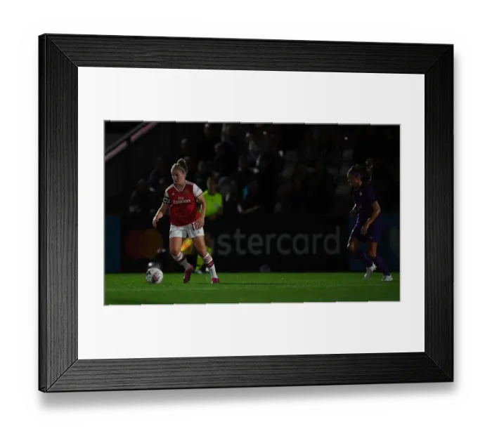 Framed Print : Mastercard Ad Board. Arsenal Women 2:0 Fiorentina Women