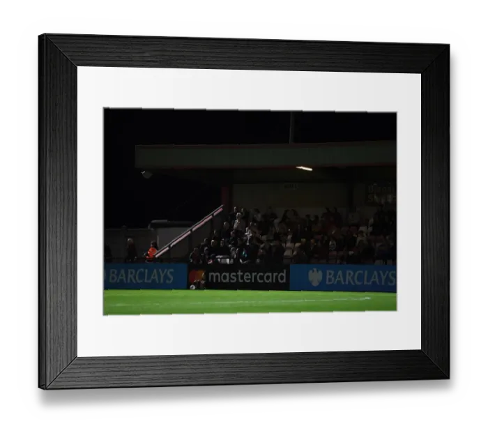Framed Print : Mastercard Ad Board. Arsenal Women 2:0 Fiorentina Women