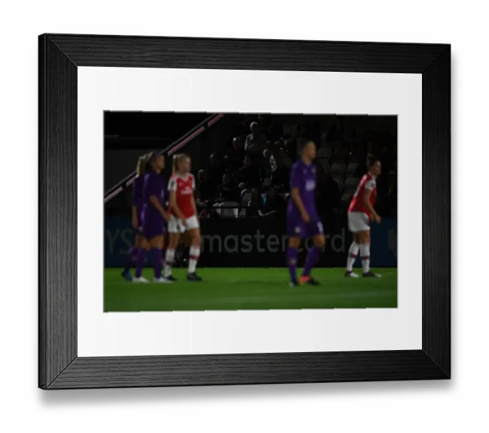 Framed Print : Mastercard Ad Board. Arsenal Women 2:0 Fiorentina Women