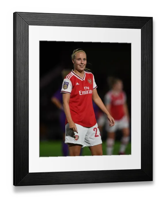 Framed Print : Arsenal Women vs Fiorentina Women: Showdown in UEFA Women's Champions League at Meadow Park