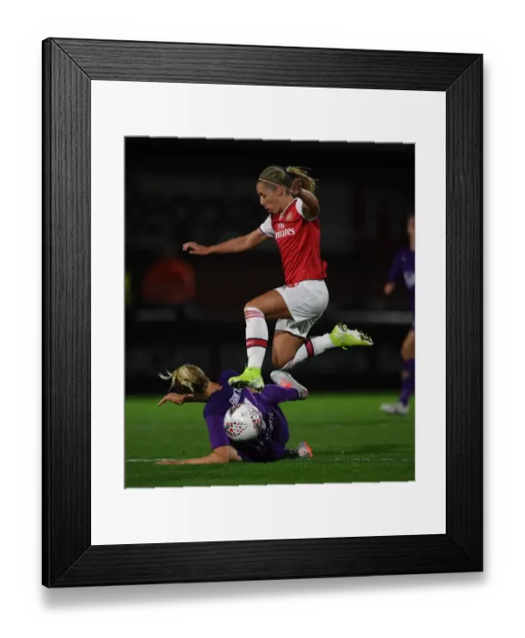 Framed Print : Arsenal Women vs. Fiorentina Women: A Fight in the UEFA Women's Champions League