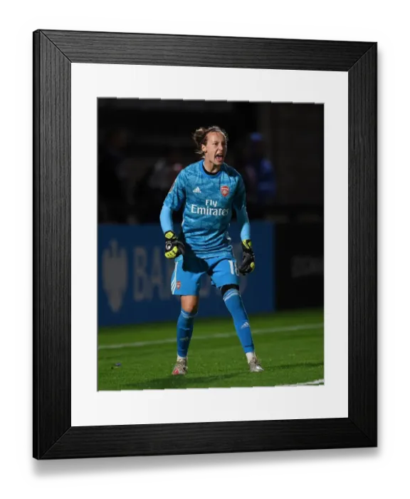 Framed Print : Arsenal Women vs Fiorentina Women: Battle in the UEFA Women's Champions League at Meadow Park