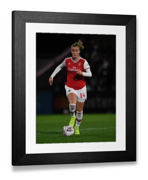 Framed Print : Arsenal Women vs Fiorentina Women: Battle in the UEFA Women's Champions League at Meadow Park