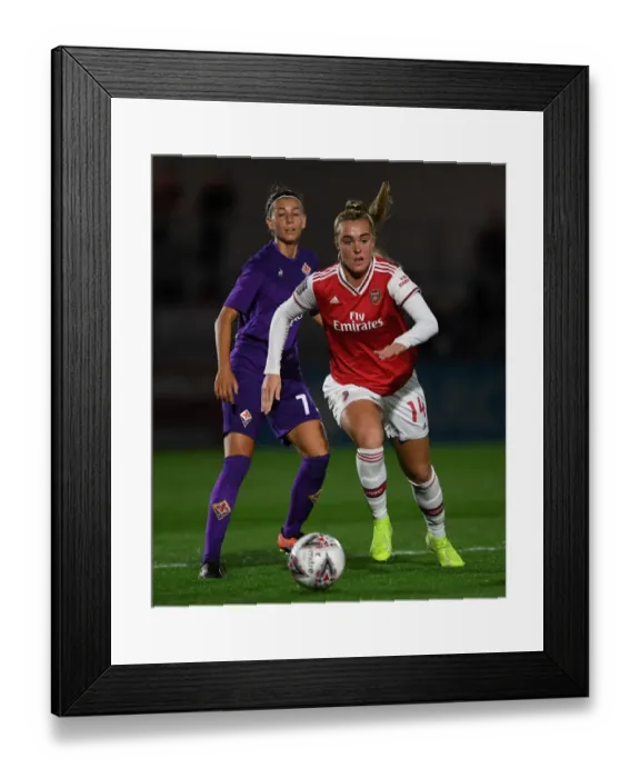 Framed Print : Arsenal Women vs Fiorentina Women: Showdown in UEFA Women's Champions League at Meadow Park