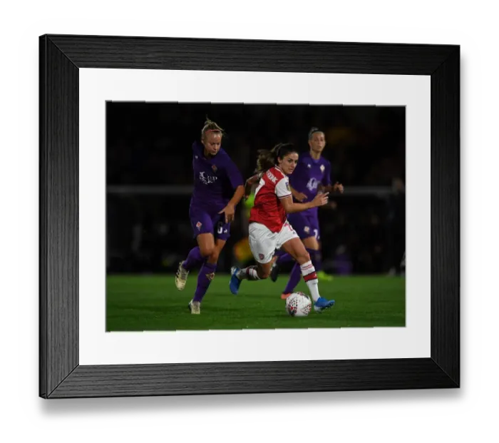 Framed Print : Arsenal Women vs. Fiorentina Women: A UEFA Women's Champions League Showdown at Meadow Park Framed Print : Arsenal Women vs. Fiorentina Women: A UEFA Women's Champions League Showdown at Meadow Park