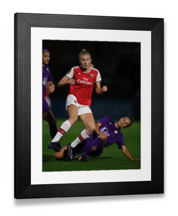 Framed Print : Arsenal Women vs Fiorentina Women: A Battle in the UEFA Women's Champions League