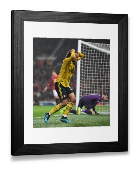 Framed Print : Guendouzi at Old Trafford: A Premier League Battle - Manchester United vs. Arsenal 2019-20