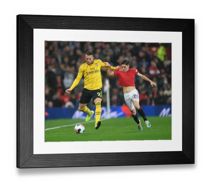 Framed Print : Manchester United vs Arsenal: Calum Chambers Evades Daniel James at Old Trafford (Premier League 2019-20) Framed Print : Manchester United vs Arsenal: Calum Chambers Evades Daniel James at Old Trafford (Premier League 2019-20)