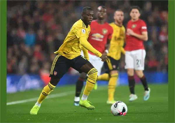 Pepe at Old Trafford: Premier League Clash between Manchester United and Arsenal, 2019-2020