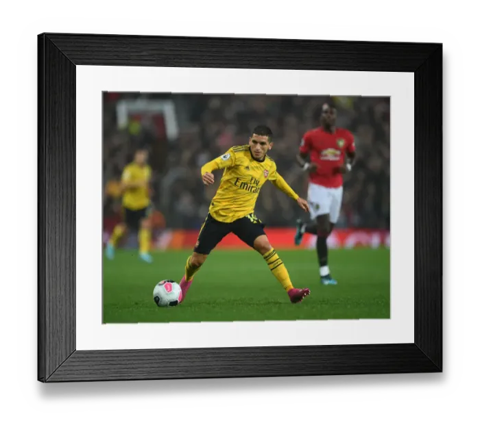 Framed Print : Torreira in Action: Manchester United vs. Arsenal, Premier League 2019-20