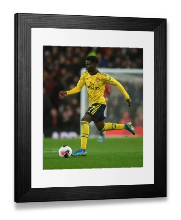 Framed Print : Bukayo Saka's Breakout Performance: Arsenal Triumphs Over Manchester United, 2019-20 Premier League