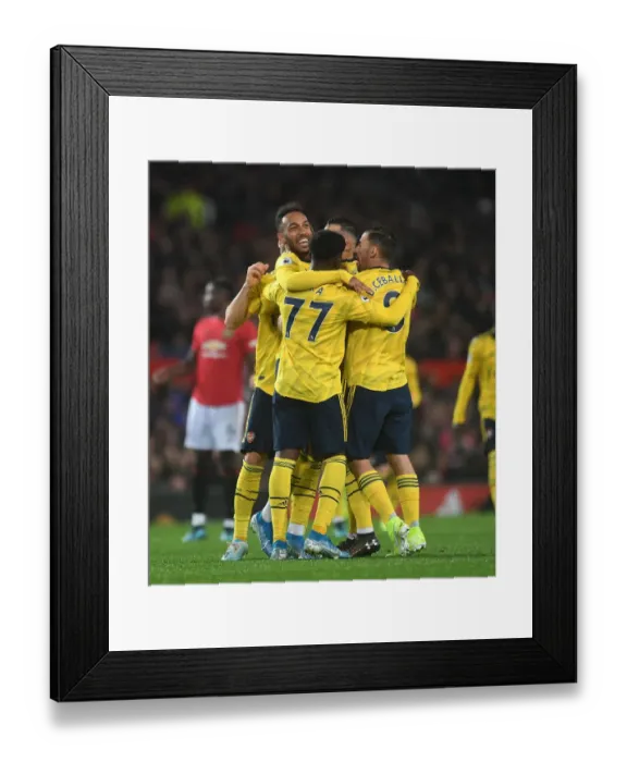 Framed Print : Aubameyang's Strike: Arsenal's Thrilling Victory over Manchester United in the Premier League 2019-20