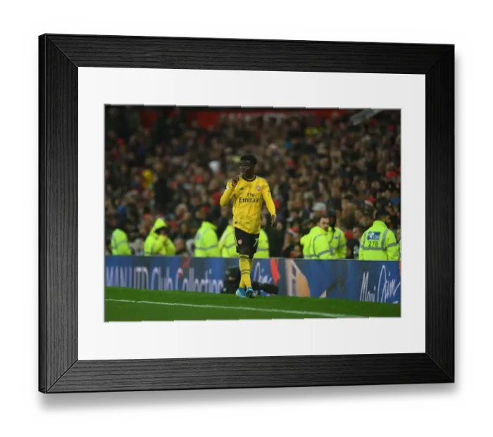 Framed Print : Bukayo Saka Substituted: Manchester United vs. Arsenal, Premier League 2019-20 Framed Print : Bukayo Saka Substituted: Manchester United vs. Arsenal, Premier League 2019-20