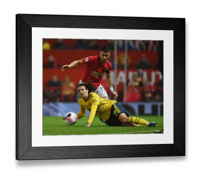Framed Print : Clash at Old Trafford: Guendouzi vs. Pereira in Manchester United vs. Arsenal FC (Premier League 2019-20)