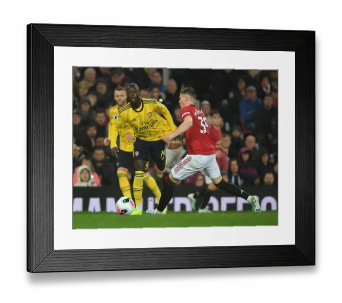 Framed Print : Manchester United vs. Arsenal: Pepe Fouls by McTominay (Premier League 2019-20)
