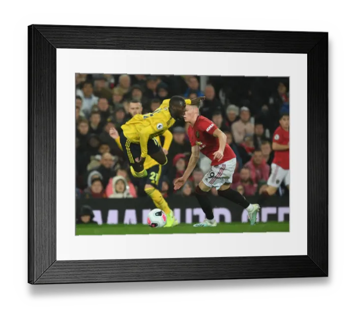 Framed Print : Pepe Fouled by McTominay: Manchester United vs. Arsenal (2019-20)