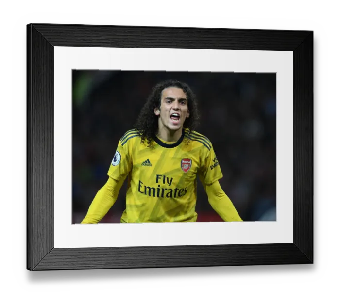 Framed Print : Guendouzi in Action: Manchester United vs. Arsenal, Premier League 2019-20